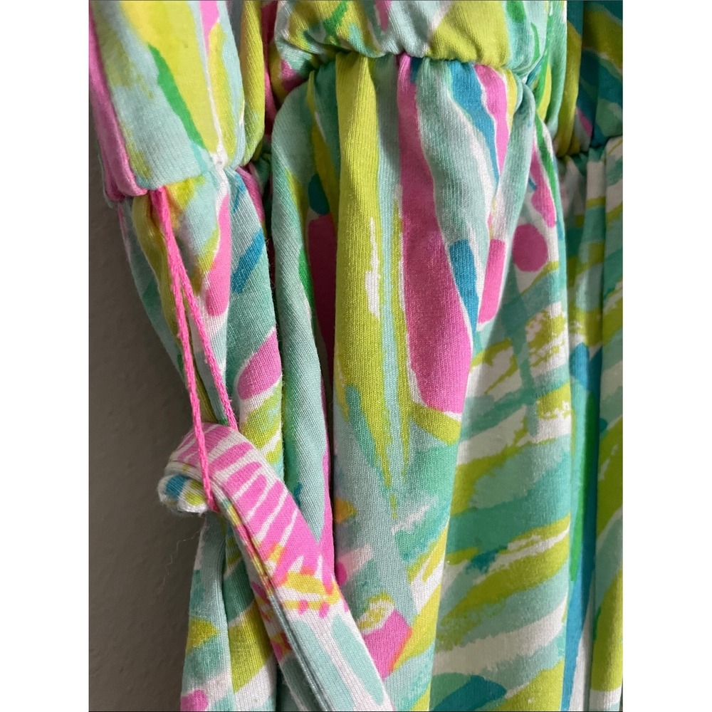 Lilly Pulitzer Romper Cotton Jersey Tropical Palm Print S Resortwear - Picture 6 of 12